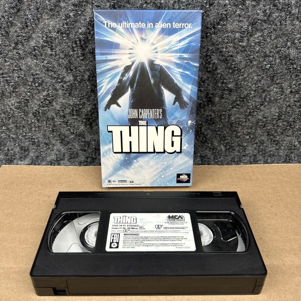 The Thing (VHS, 1982) 1996 John Carpenter - Kurt Russell - Alien Horror - RARE